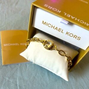 Michael Kors Gold Chainlink Crystal Bracelet